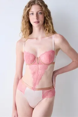 Penti Satin Lace Vizon Bodysuit