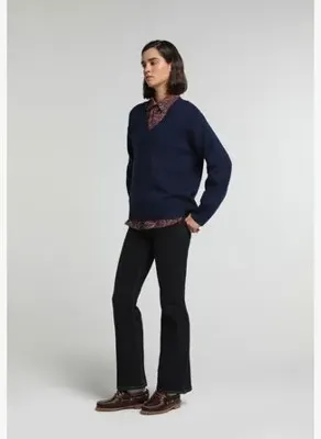 Colins Flare Fit   Kadın Over Dyed Denim Jean Pantolon