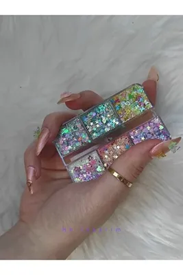 hbtasarim Glitter Jel Far Paleti Simli Kremsi Palet Far 2