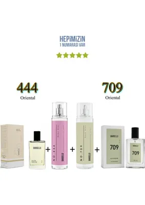 Bargello 444 + 709 Kadın/erkek Parfüm Edp 50 ml Oriental + No: 444 + No: 709 Kadın/erkek Body Mist Edt 210 ml Oriental -MNMS444709BMSET