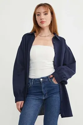 Fulla Moda Basic Oversize Gömlek