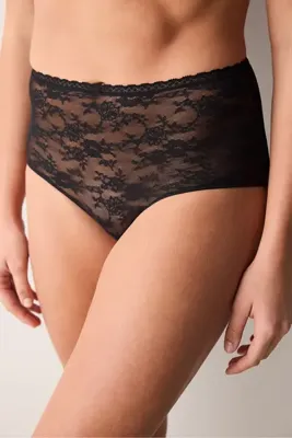 Penti Easy Lace Yüksek Bel Siyah Slip Külot