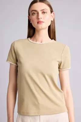 DeFacto Regular Fit Kısa kollu Ribana Tişört