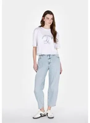 Colins 850 Jenny Balloon Fit Yüksel Bel Daralan Paça Kadın Denim Jean Pantolon