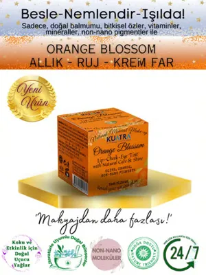 KUATRA Orange Blossom Tint Turuncu Dudak Yanak Renklendirici Krem Allık Ruj Göz Farı