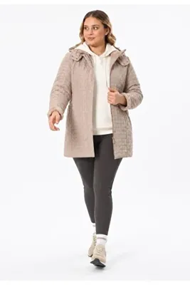 TUTveAL Collection Kapitone Mont, Kaban, Içi Kürklü Kapitone Mont ,büyük Beden Mont, Su Itici Mont