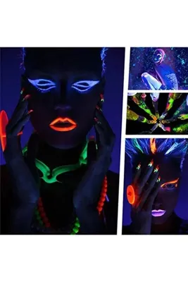 plentiful 6’lı Neon Boya – UV Işıkta Parlayan Makyaj Seti