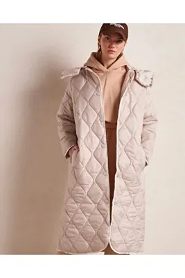 St boutique Kapitone Kapüşonlu Oversize Mont