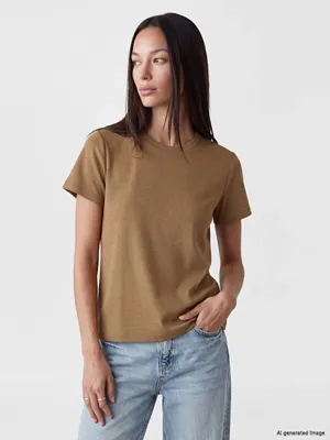 LCW EVERYDAY Bisiklet Yaka Soft Touch Kadın Tişört