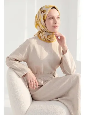 Silk Home Soft Eşarp Suluboya Hardal 90x90