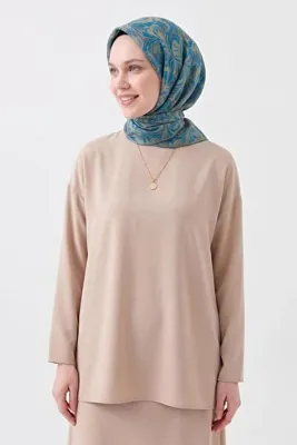 Silk Home Soft Eşarp Vintage Flow Koyu Turkuaz
