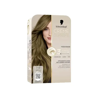 Schwarzkopf Creme Supreme 7-0 Kumral Saç Boyası 182 ml