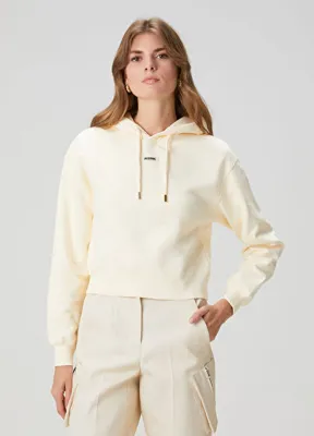 Jacquemus Ekru Kapüşonlu Sweatshirt