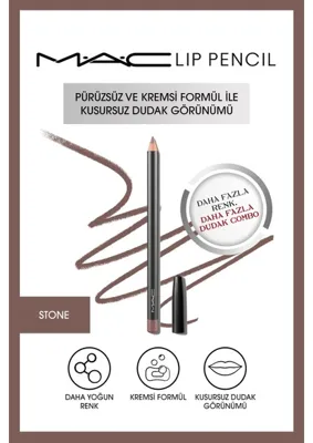 MAC Kremsi Kalıcı Dudak Kalemi Gri Renk Stone 1.45 gr Pürüzsüz Uygulama Ve Uzun Süre Kalıcılık