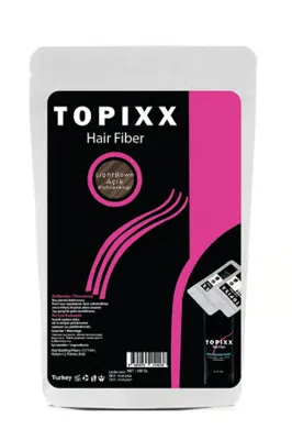 Topixx Hair Fiber 100 Gr. Saç Tozu Açık Kahve/Light Brown Ekonomik Boy