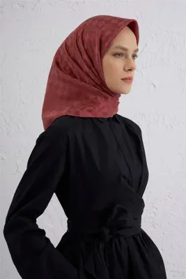Armine Jakarlı İpek Pamuk Dama Eşarp 26 32