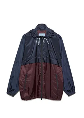Prada Mavi Hafif Re-Nylon Kapüşonlu Kadın Mont