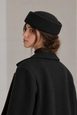 Külah KLH Studio Dept. Heritage Wool Pillbox Şapka - Siyah