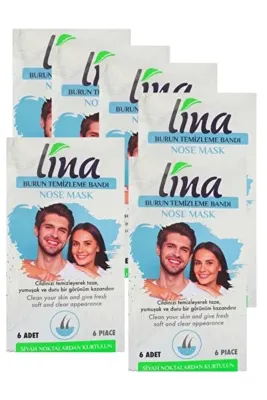Lina BURUN TEMİZLEME BANDI SİYAH NOKTALAR İÇİN 6 LI PAKET X 6