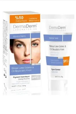 Dermaderm Bitkisel  Cilt Beyazlatıcı Krem Spf 50+ Gündüz Kremi 100 gr
