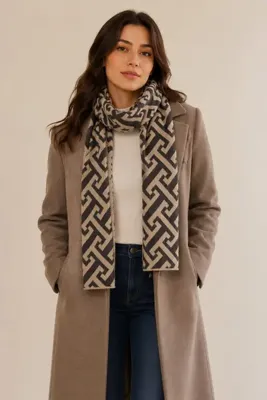 Sebir Moda T Desenli Triko Atkı