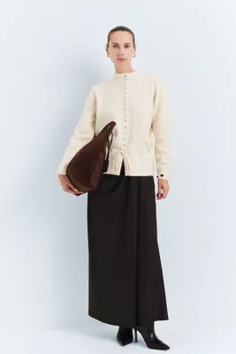 DeFacto Regular Fit Drapeli Maxi Etek