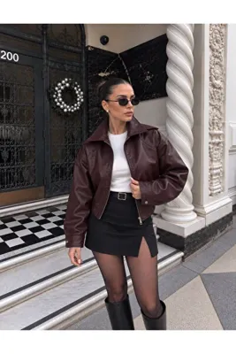 MODA LUXVESTİMENTA Deri Bomber Deri Ceket