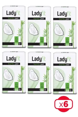Lady Fit Bambu Ped Normal 24'lü X6 Paket (144 Adet)