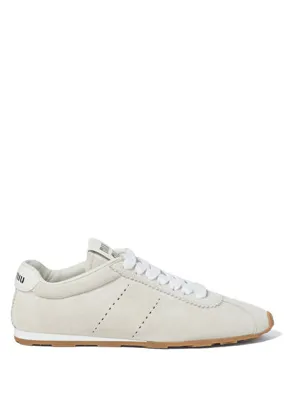 Miu Miu Plume Beyaz Süet Kadın Sneaker