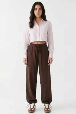 macharel jeans %100 Pamuk Bağcıklı Paça Lastikli Cepli Pantolon