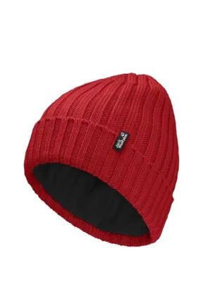 Jack Wolfskin Rib Knit Kırmızı Unisex Bere