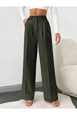 tuzu moda KADIN PANTOLON PALAZZO PANTOLON ÇİFT PİLE PANTOLON