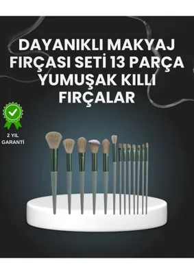 Sovrent 13'lü Fiber Kıllı Yumuşak Makyaj Fırçası Seti Taşınabilir ve Ergonomik Tasarım