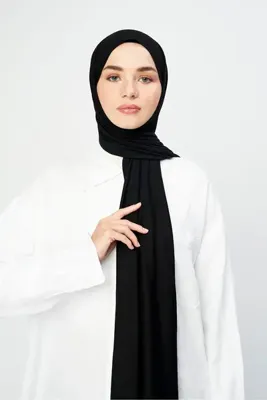Modakaşmir Penye Şal Siyah Rengi