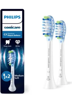 Philips Sonicare ProResult Yedek Diş Fırçası Başlığı, 2 Kat Daha Fazla Plak Temizliği, Orta Yumuşak Fırça Başlığı, 2’li Paket, Beyaz, HX6012/87