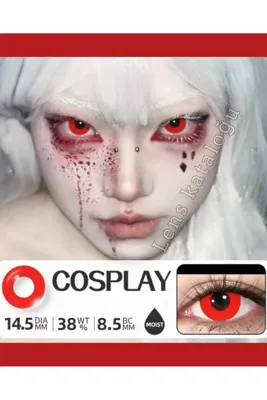 Eyeshop HALLOWEEN COSPLAY GÖZ LENSİ HD4 RED KIRMIZI TONDA Kulanım suresi 1 yıllıktır.
