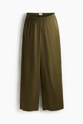 H&M MAMA Düz Kesimli Gabardin Pantolon