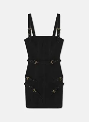 Versace Jeans Couture Siyah Kadın Kare Elbise 78HAO952
