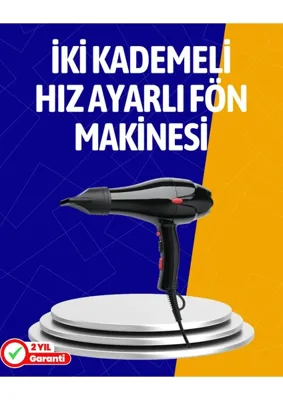 Renas Store Profesyonel 2200W Fön Makinesi Soğuk Sıcak Üflemeli Iki Kademeli