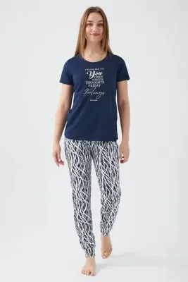 Pierre Cardin %100 Pamuk Kısa Kollu Kadın Pijama Takım 8611