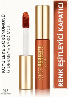 Flormar Stay Perfect Yüksek Pigmentli & Yarı Mat Bitişli Likit Kapatıcı (013 Mango Filter) 8682536111614