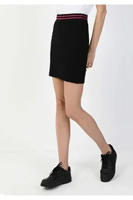 Colins Slim Fit Kadın Siyah Etek