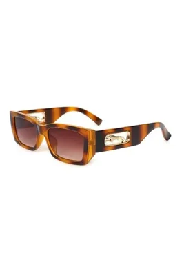 RC RAY CARTER Gianella Degrade Kahverengi Cam Leopar Çerçeveli Frame Chunky Unisex Güneş Gözlüğü Raycarter