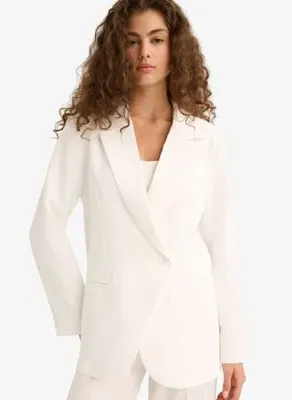 DeFacto Fıtted Tafta Krep Blazer Ceket F8035AX25AU
