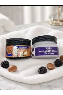 CLARYUS SALON PROFESSIONAL CLARYUS BLACKBERRY FACE BODY SCRUB & ARGAN KİL MASKE