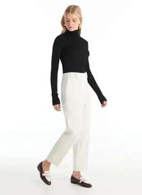 Ted Baker Kırık Beyaz Kadın Yün Karışımlı Pantolon TBWRTR1000