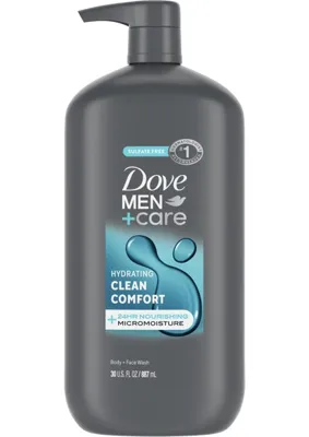 DOVE MEN Hydrating Clean Comfort Vücut + Yüz Yıkama 887ML
