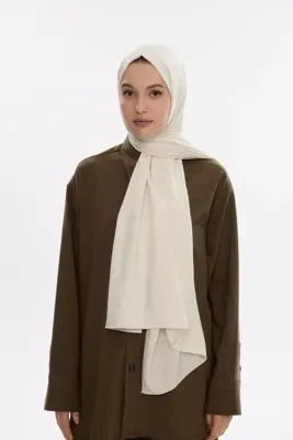 MİRSOY SCARF İpeksi Jakar Şal V Desen-ekru