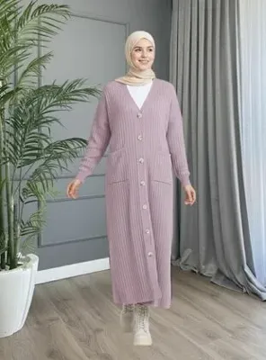 MODANURSEDA Triko Hırka - Lila - MODANURSEDA