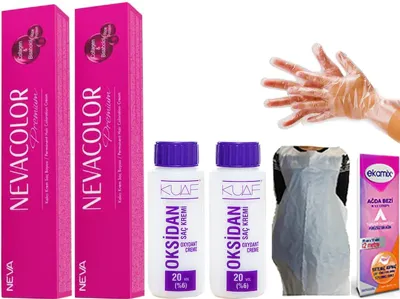 Nevacolor Neva Color Boya 3 - 4 Koyu Kestane 2 Ad - Oksidan 20 Volüm 2 Ad